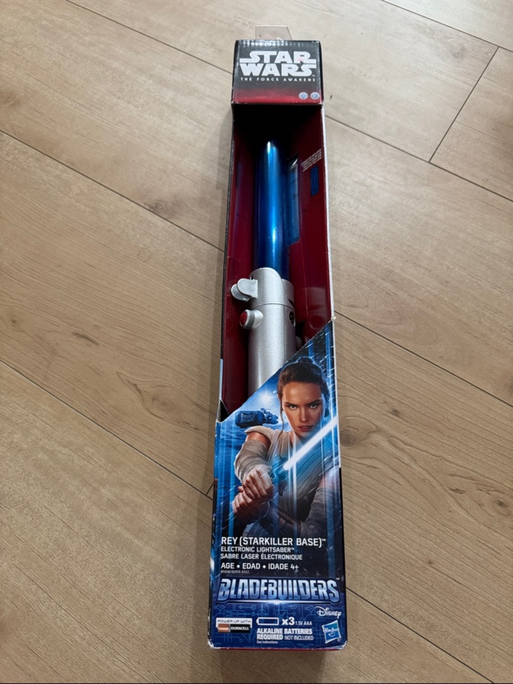 Star Wars Silver Hilt Blue Blade Lightsaber - Rey BladeBuilders